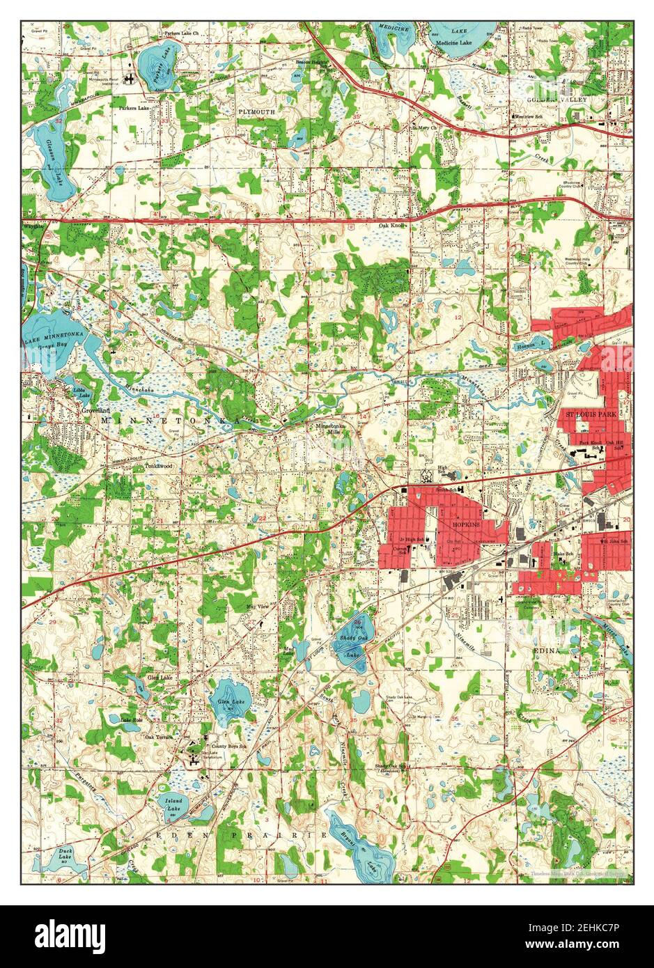 Hopkins, Minnesota, map 1954, 1:24000, United States of America by ...