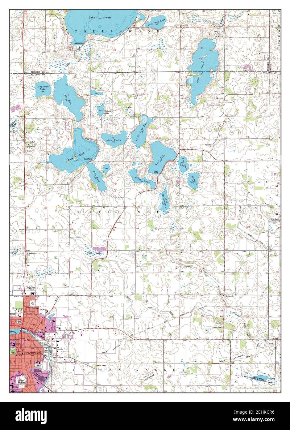 Map of hutchinson minnesota hires stock photography and images Alamy