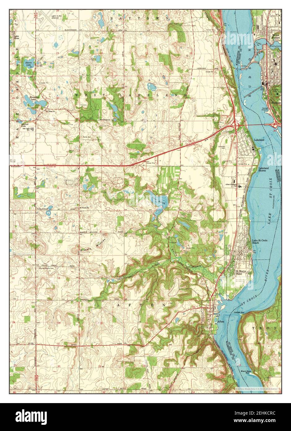 Hudson, Minnesota, map 1967, 124000, United States of America by