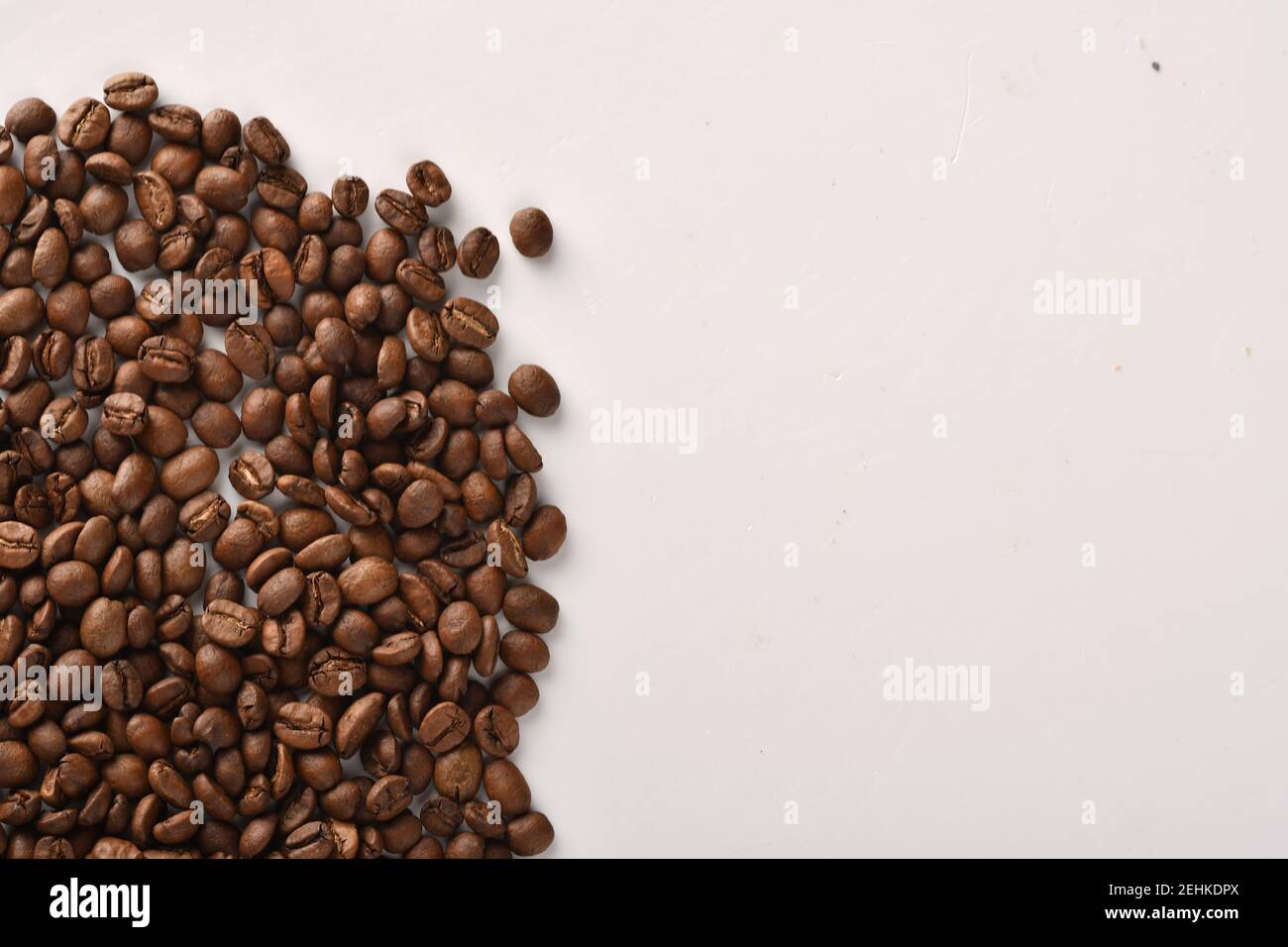 Coffee beans isolated on white background with copy space for text ...