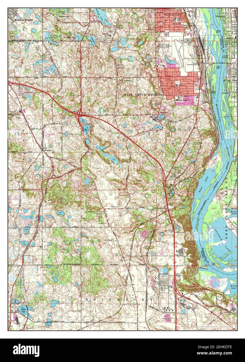 Inver Grove Heights Map Inver Grove Heights, Minnesota, Map 1967, 1:24000, United States Of America  By Timeless Maps, Data U.s. Geological Survey Stock Photo - Alamy
