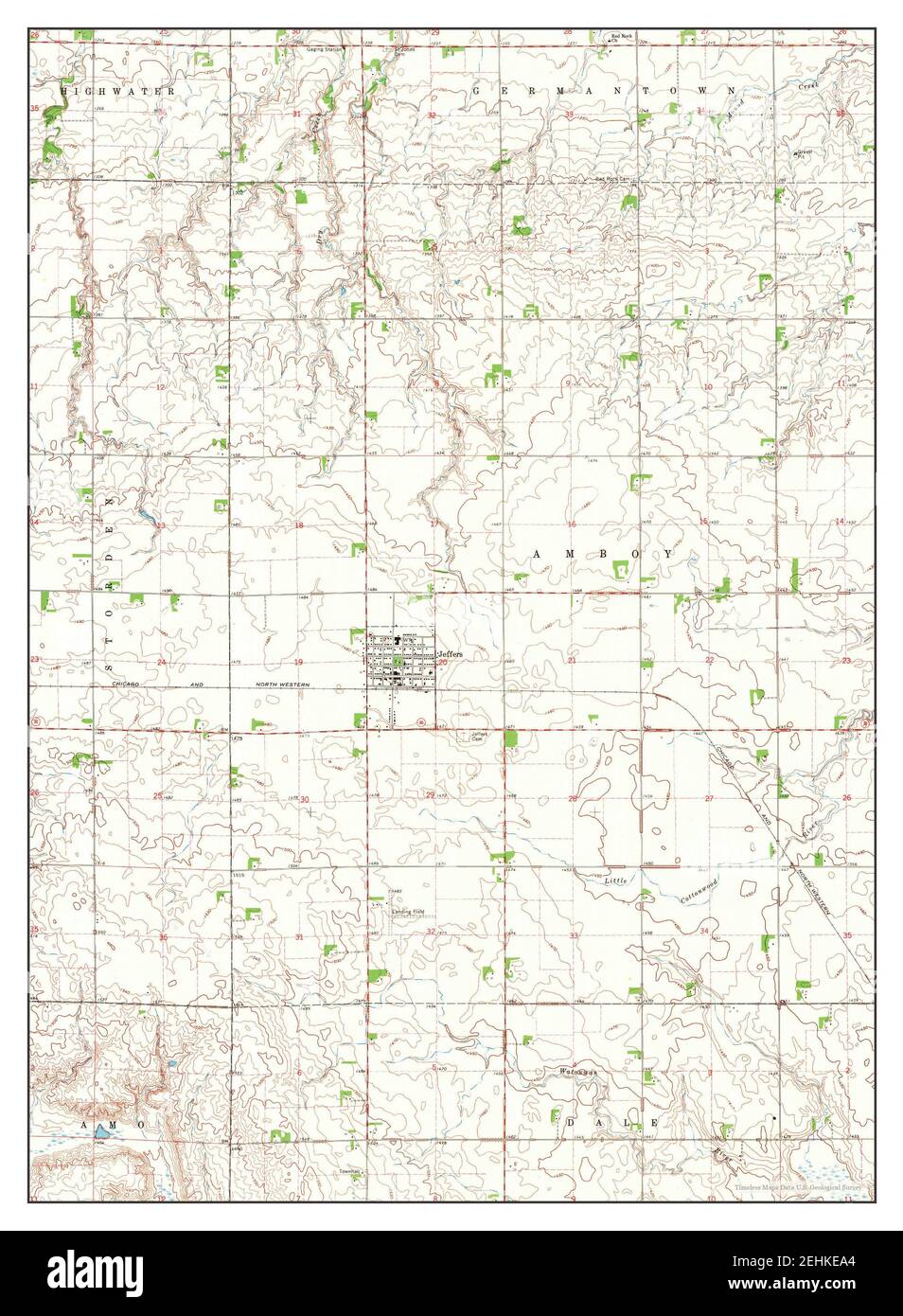 Jeffers, Minnesota, map 1967, 124000, United States of America by