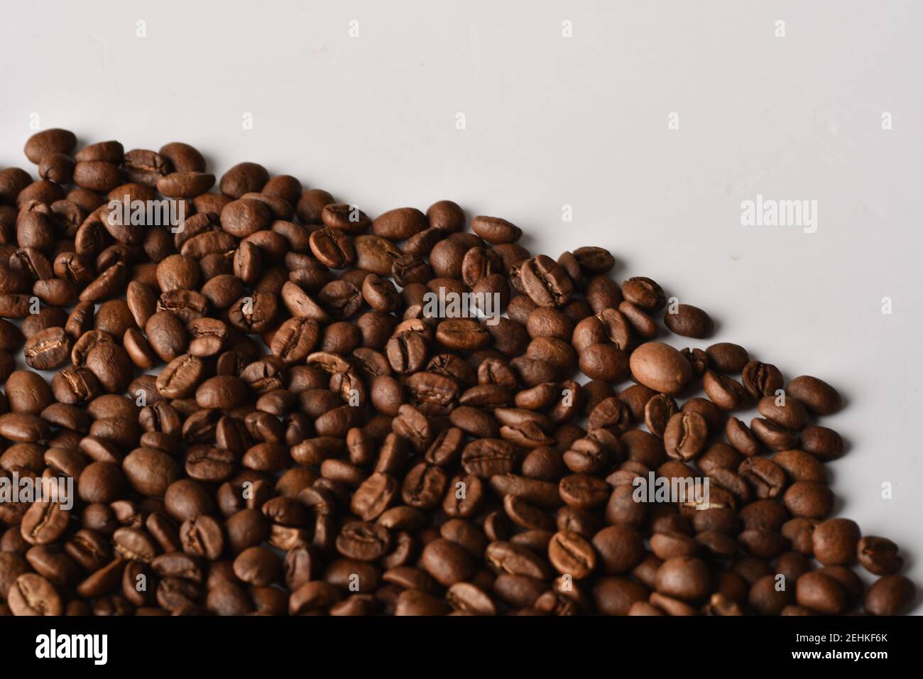 Coffee beans isolated on white background with copy space for text ...