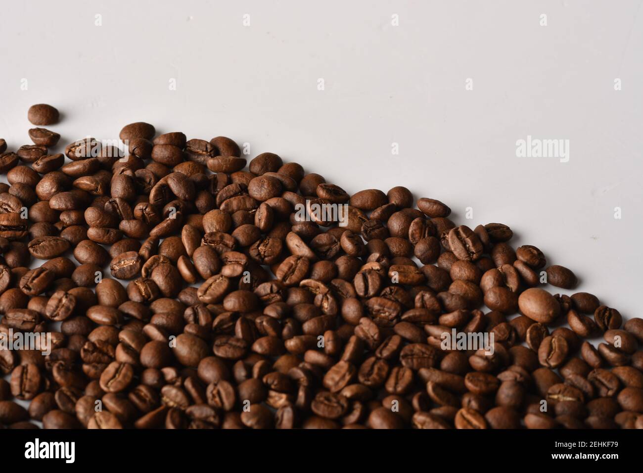 Coffee beans isolated on white background with copy space for text ...