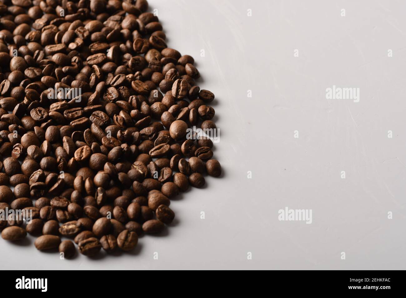Coffee beans isolated on white background with copy space for text ...