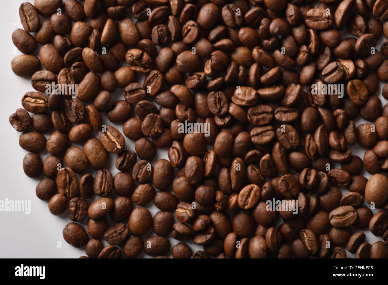 Coffee beans isolated on white background with copy space for text ...