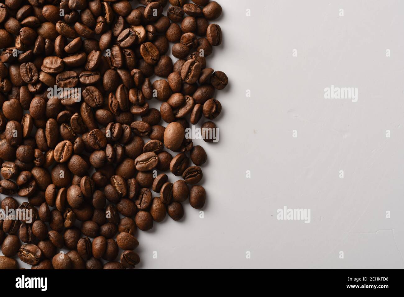 Coffee beans isolated on white background with copy space for text ...