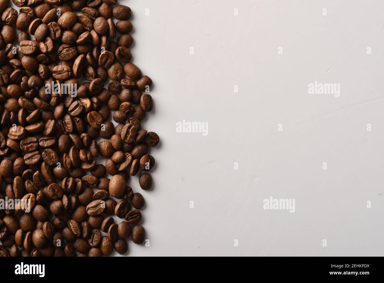 Coffee beans isolated on white background with copy space for text ...