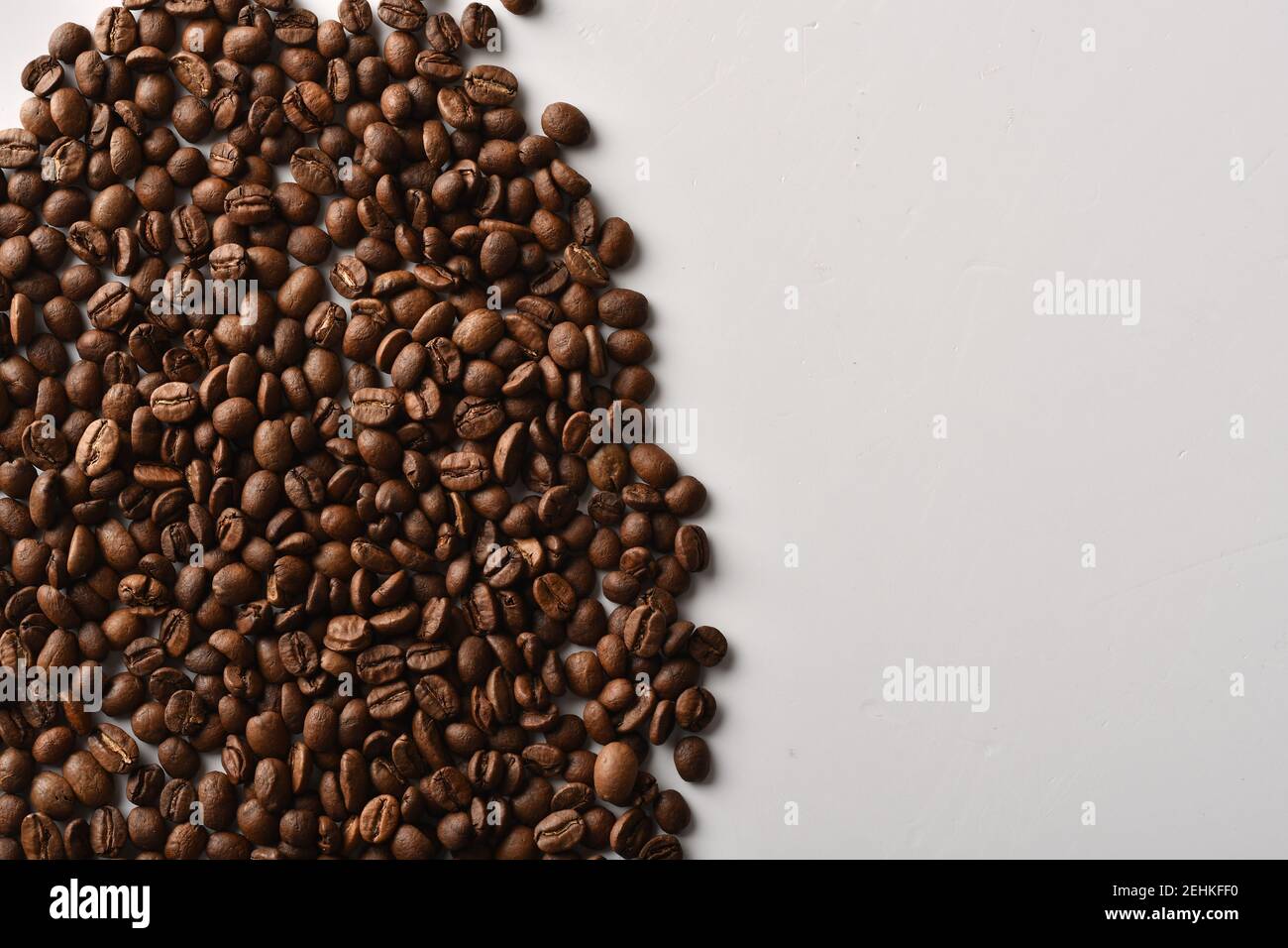 Coffee beans isolated on white background with copy space for text ...