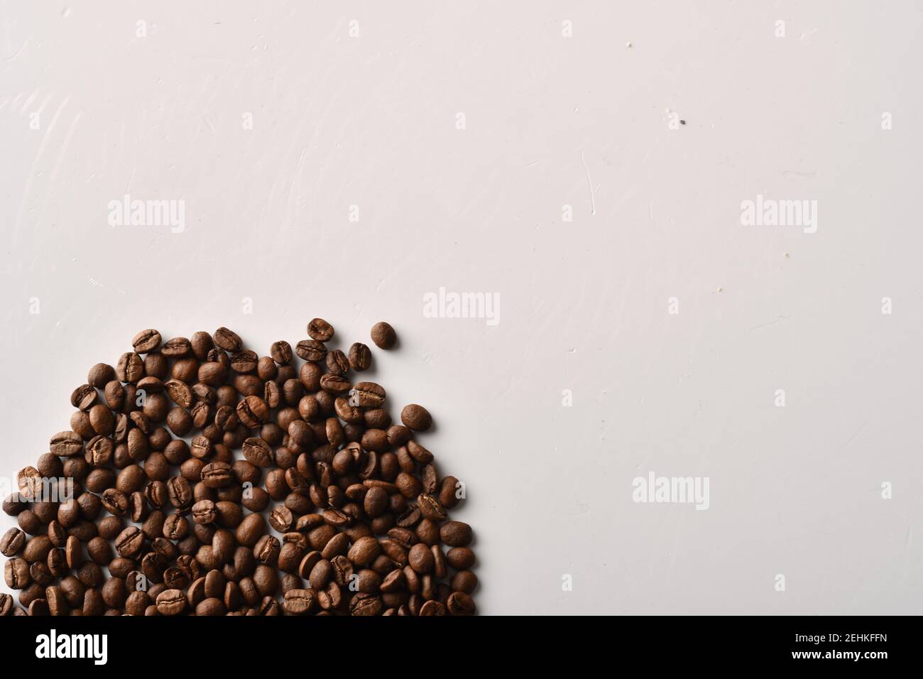 Coffee beans isolated on white background with copy space for text ...