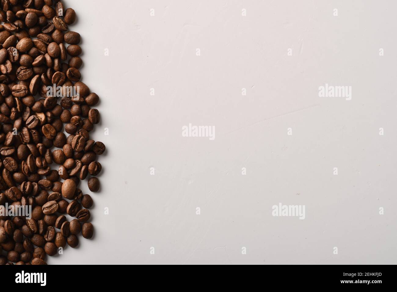 Coffee beans isolated on white background with copy space for text ...
