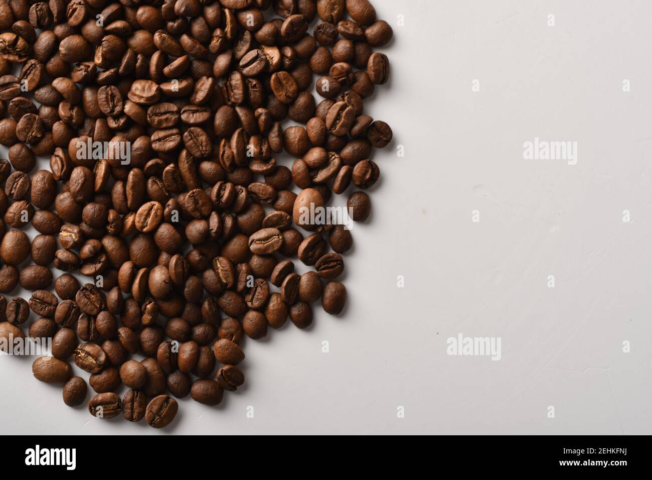 Coffee beans isolated on white background with copy space for text ...