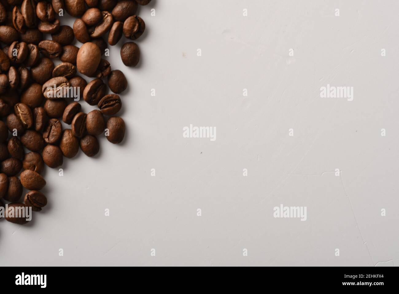 Coffee beans isolated on white background with copy space for text ...