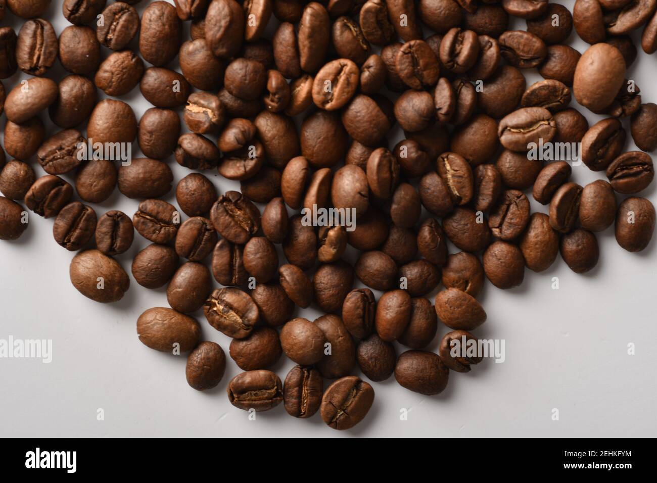 Coffee beans isolated on white background with copy space for text ...