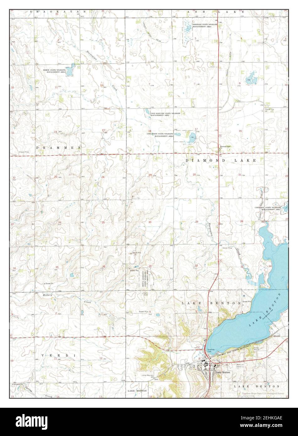Lake Benton, Minnesota, map 1967, 124000, United States of America by