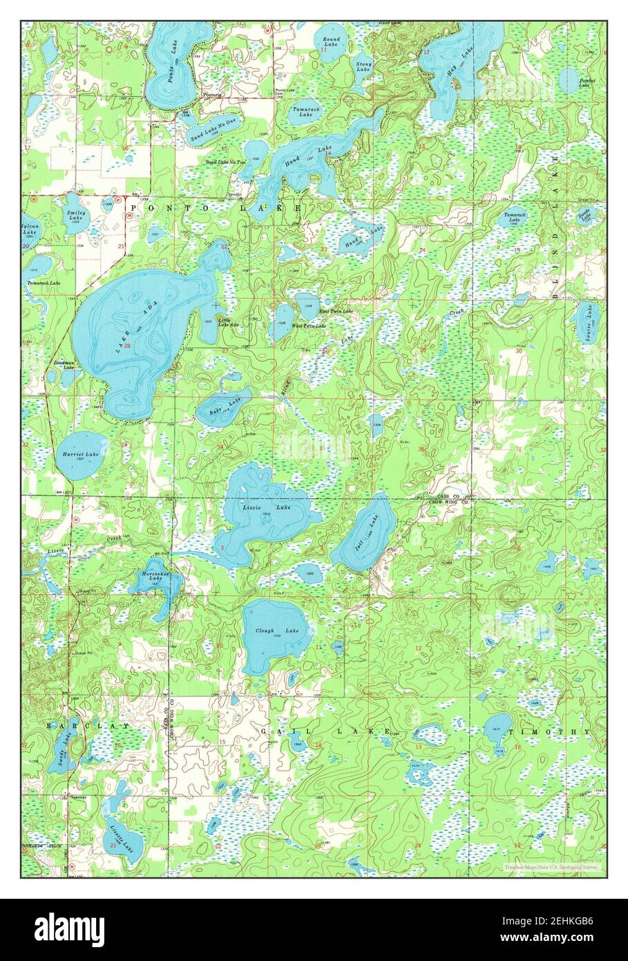 Lake Ada, Minnesota, map 1971, 124000, United States of America by
