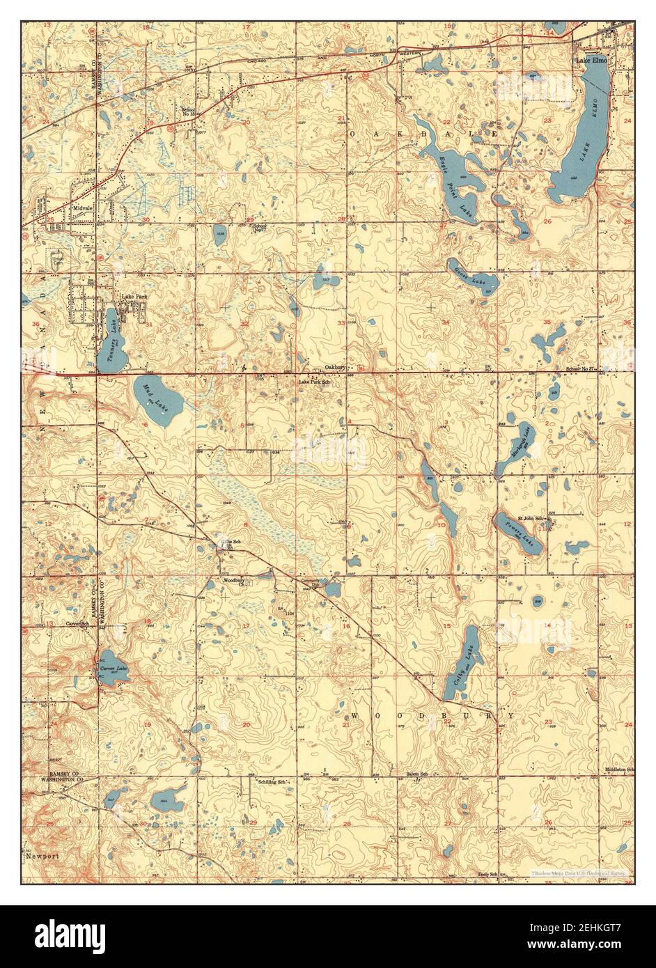 Lake Elmo, Minnesota, map 1950, 1:24000, United States of America by ...