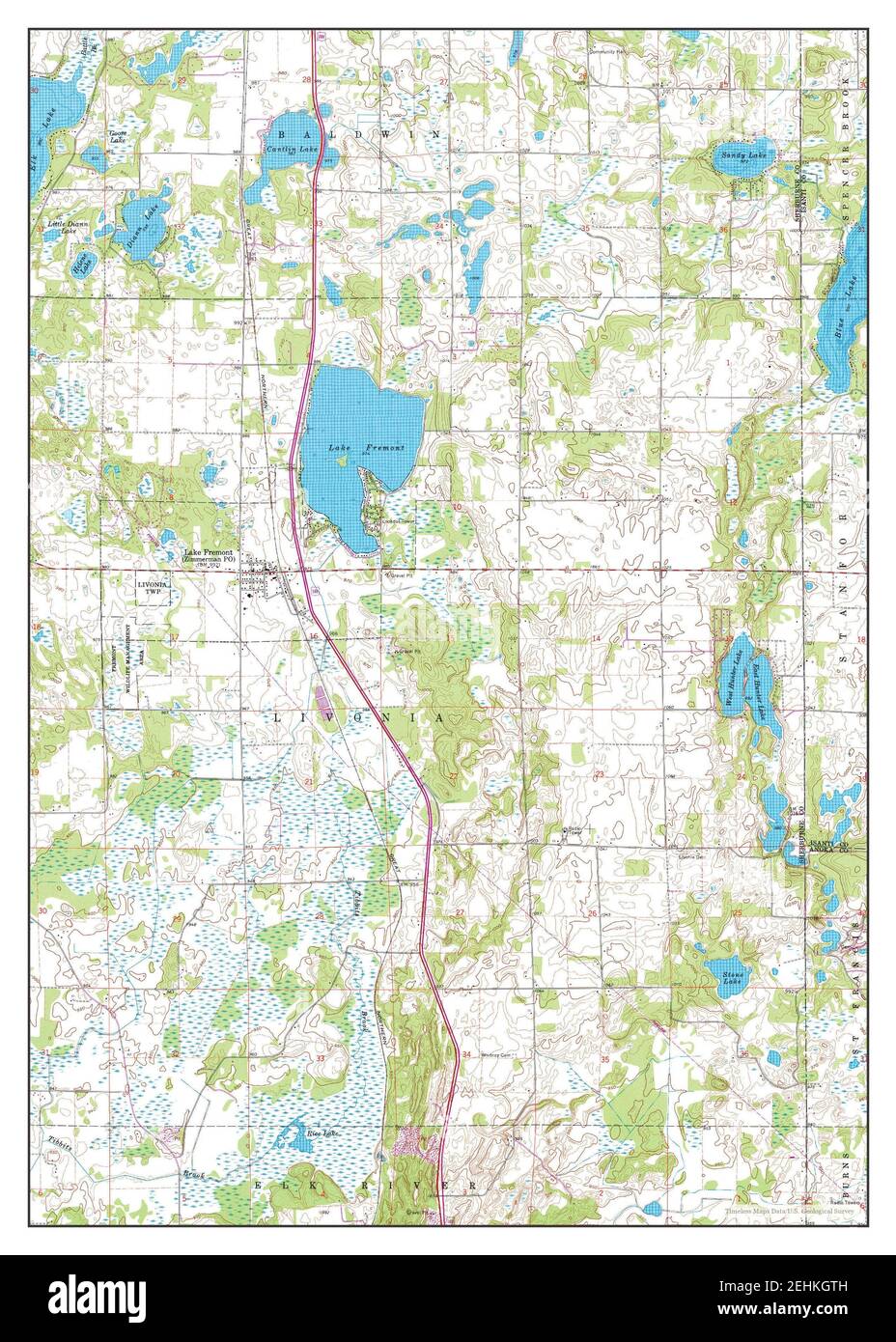 Lake Fremont, Minnesota, map 1961, 1:24000, United States of America by ...