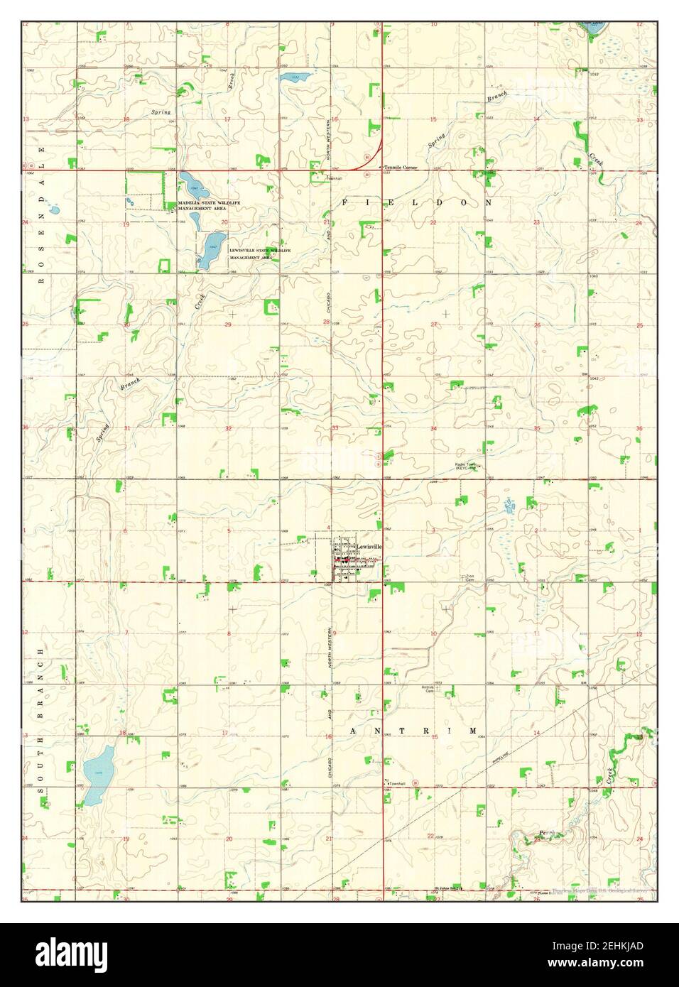 Lewisville, Minnesota, map 1967, 124000, United States of America by
