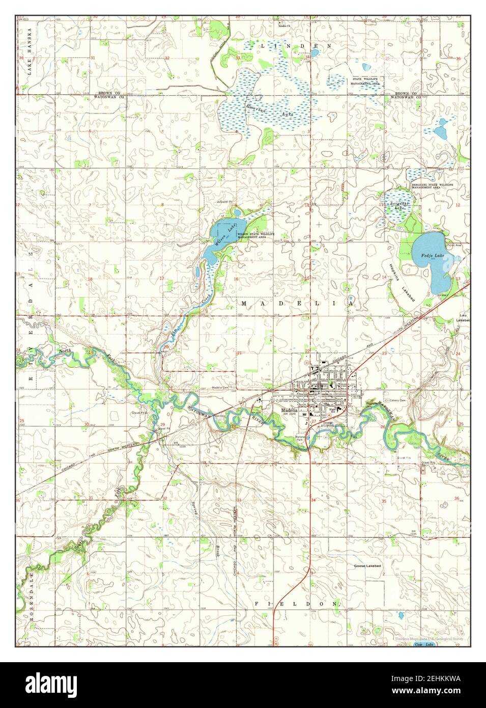 Madelia, Minnesota, map 1965, 124000, United States of America by