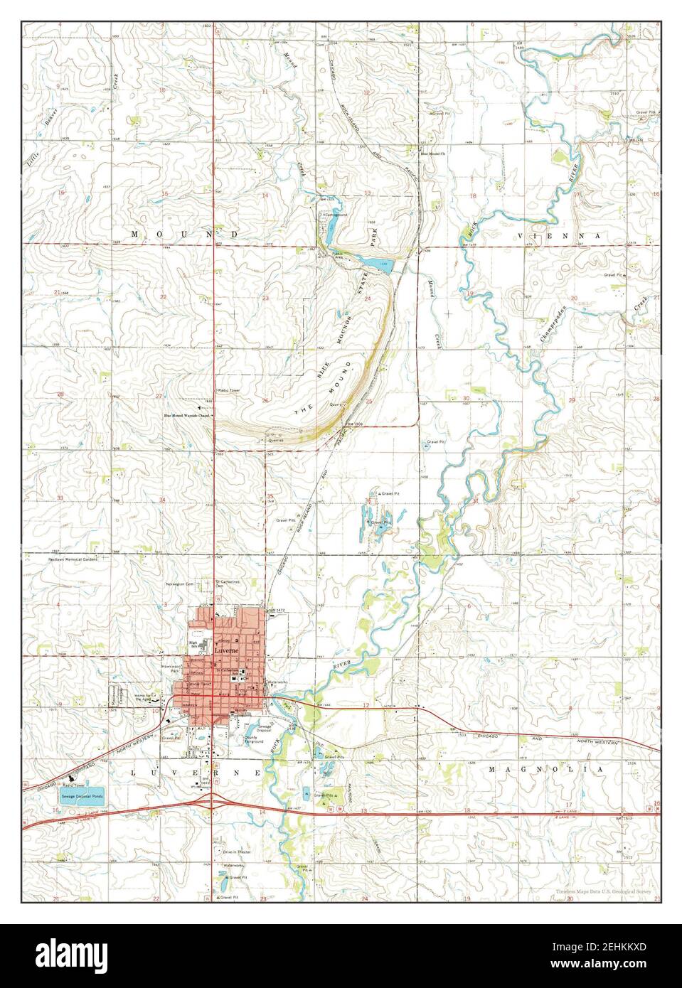 Luverne, Minnesota, map 1967, 124000, United States of America by