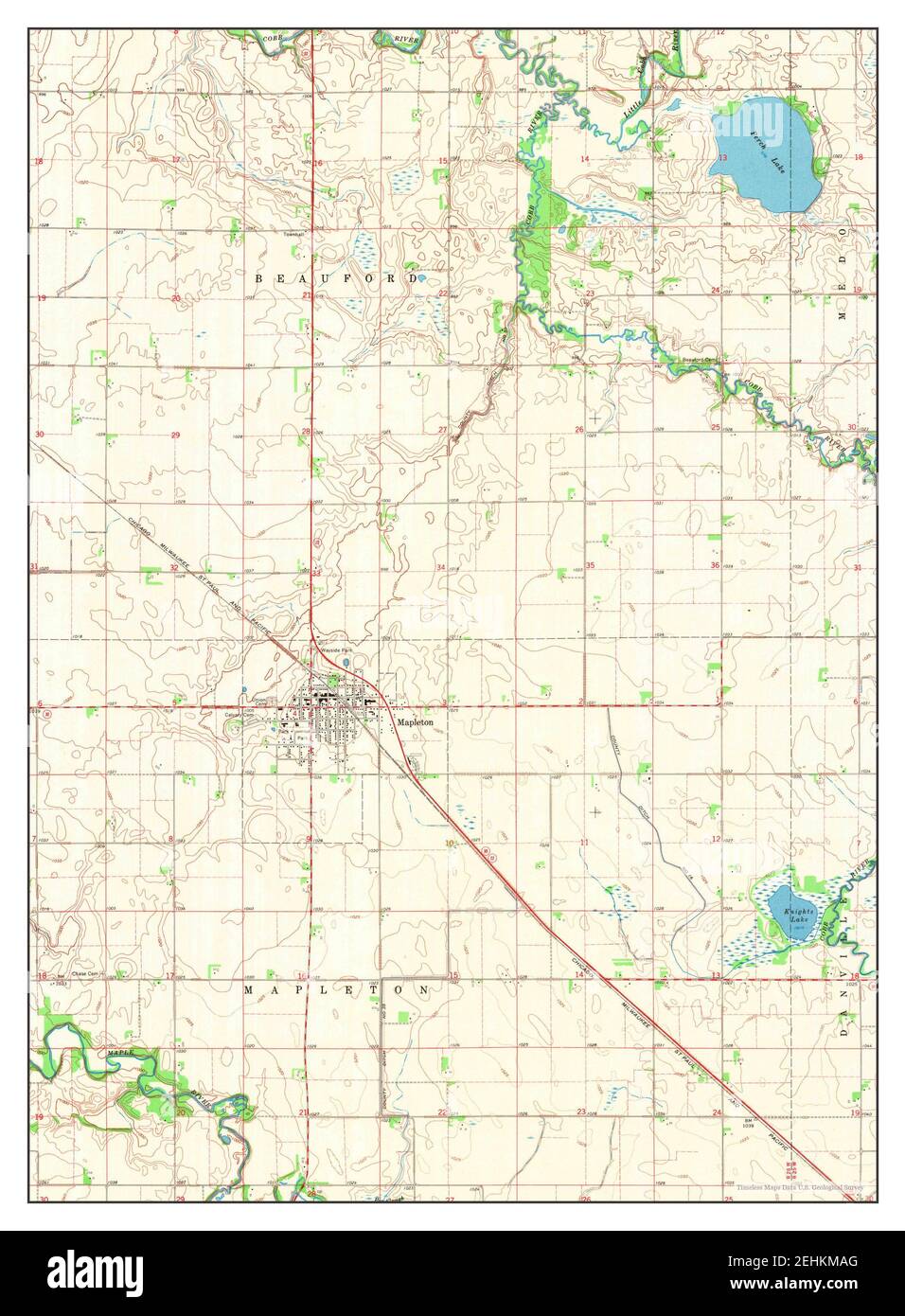 Map of mapleton minnesota Cut Out Stock Images & Pictures Alamy