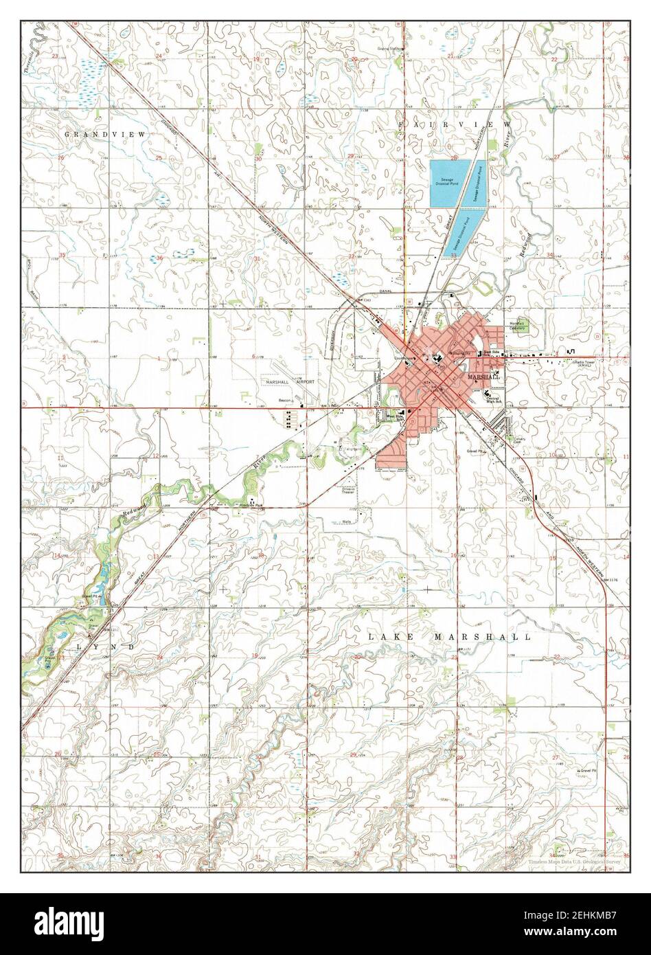 Marshall, Minnesota, map 1963, 124000, United States of America by