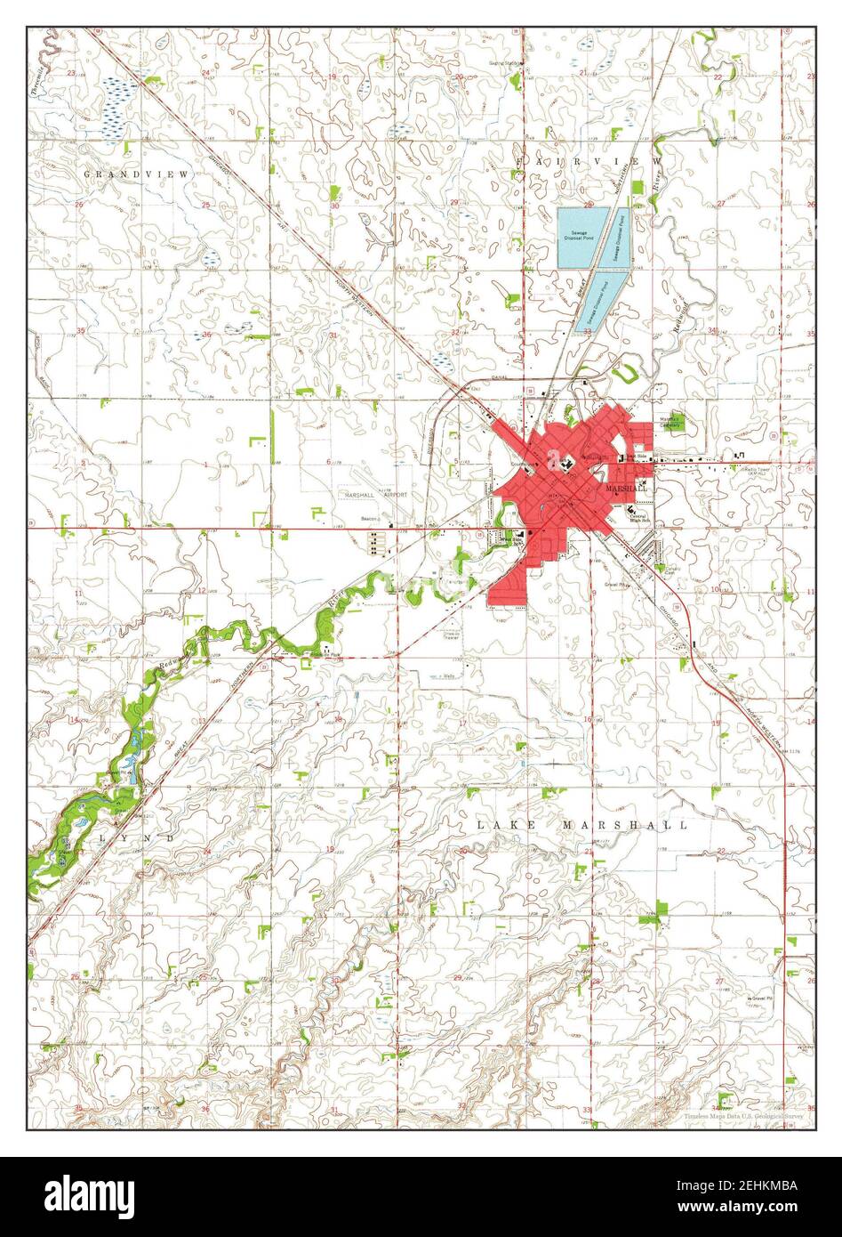 Marshall, Minnesota, map 1963, 124000, United States of America by
