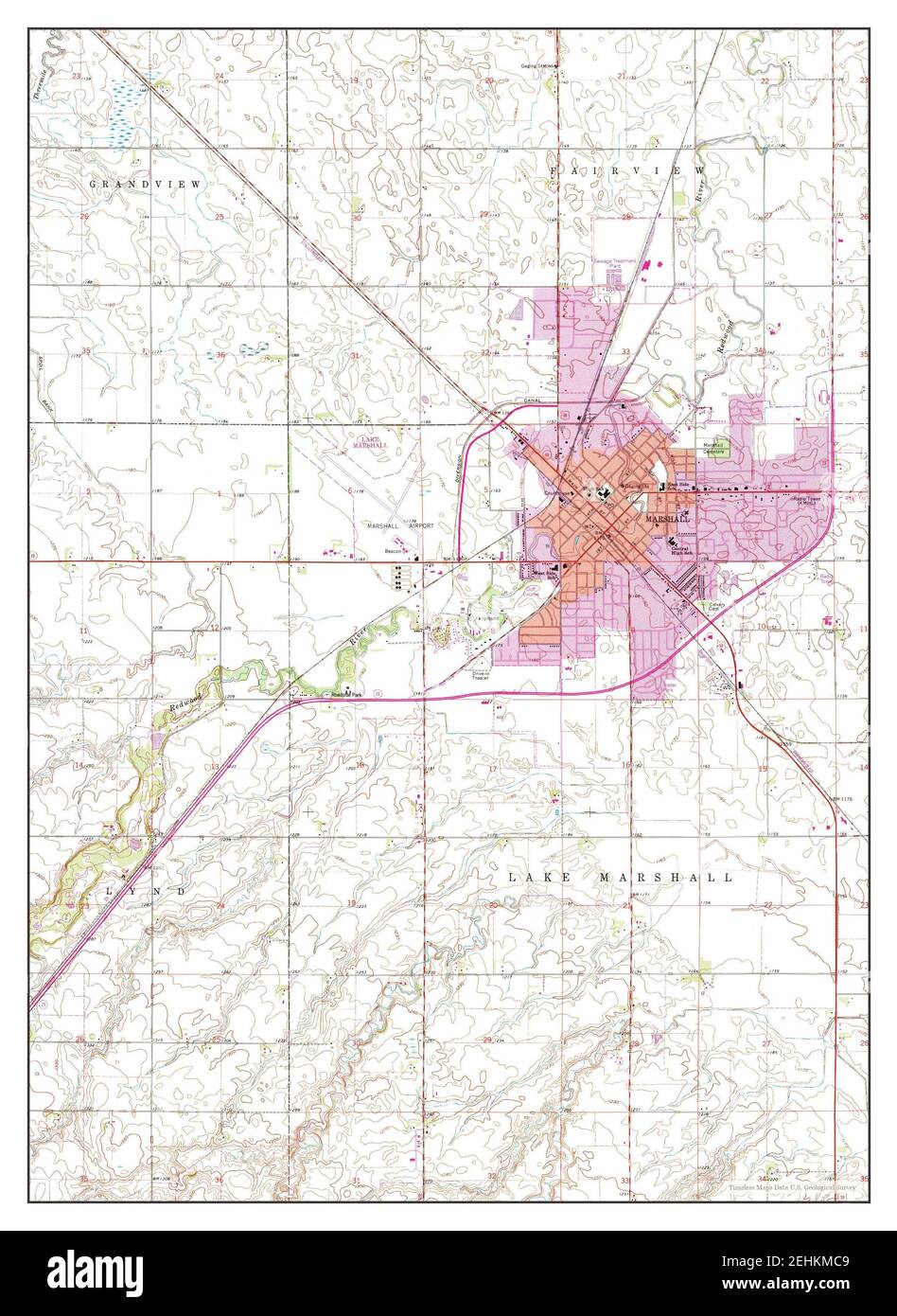 Marshall, Minnesota, map 1963, 124000, United States of America by