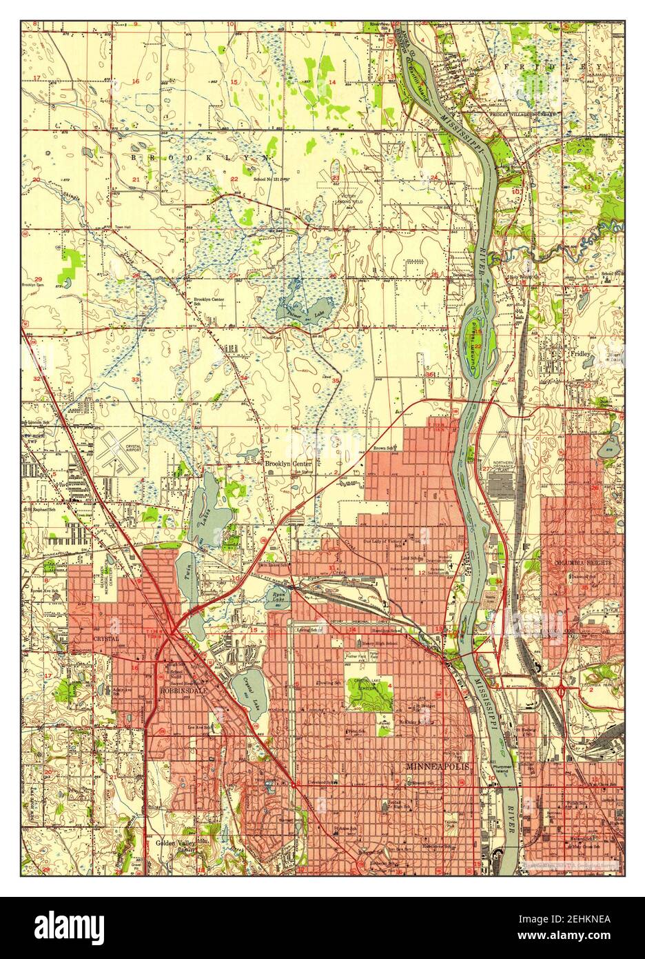 St Paul, Minnesota, map 1896, 1:62500, United States of America by Timeless  Maps, data U.S. Geological Survey Stock Photo - Alamy