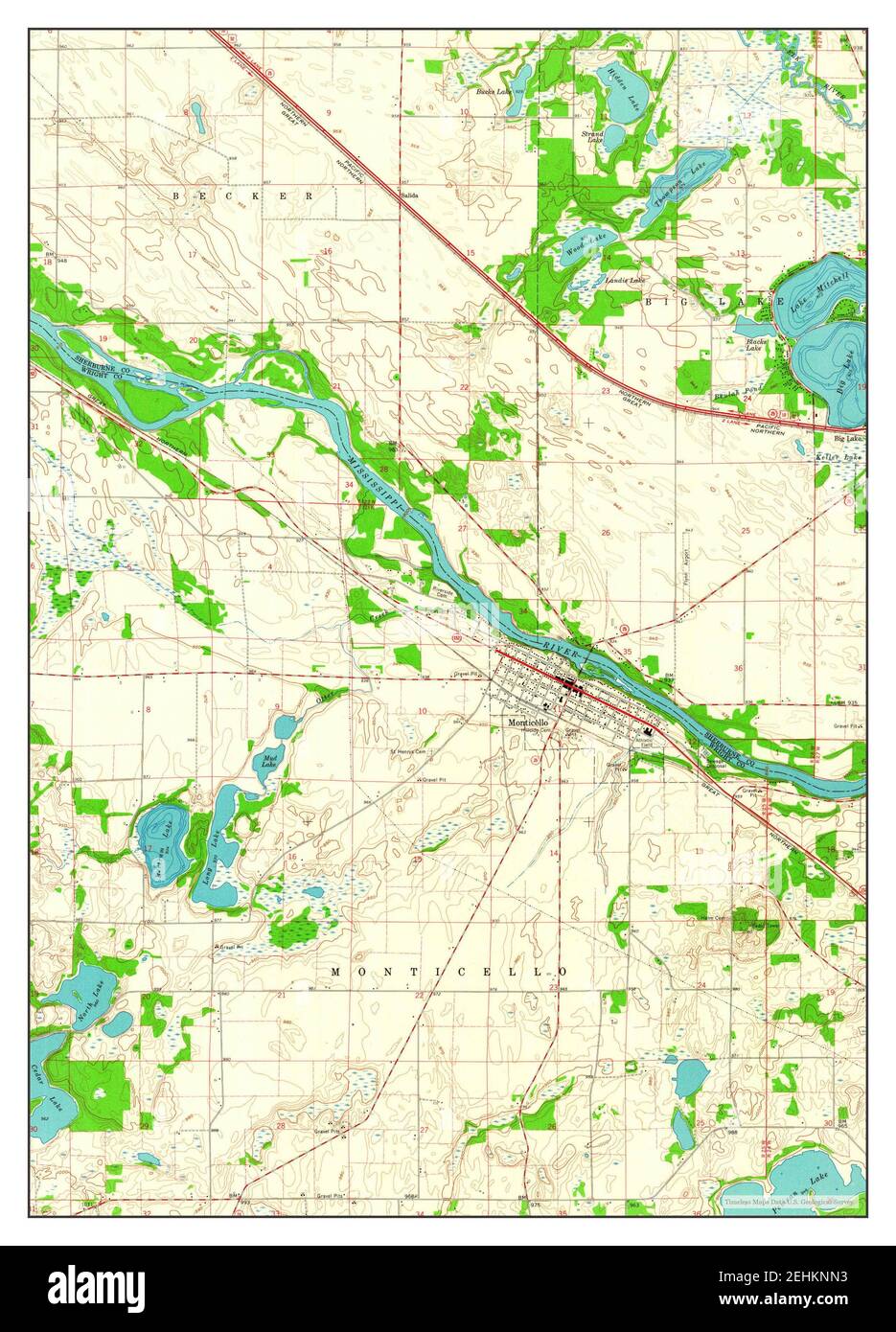 Map of monticello minnesota hires stock photography and images Alamy