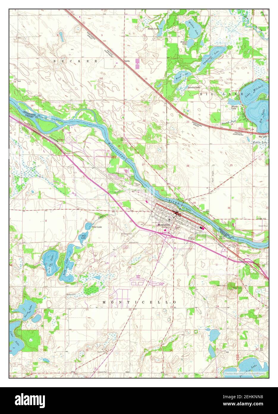 St Paul, Minnesota, map 1896, 1:62500, United States of America by Timeless  Maps, data U.S. Geological Survey Stock Photo - Alamy