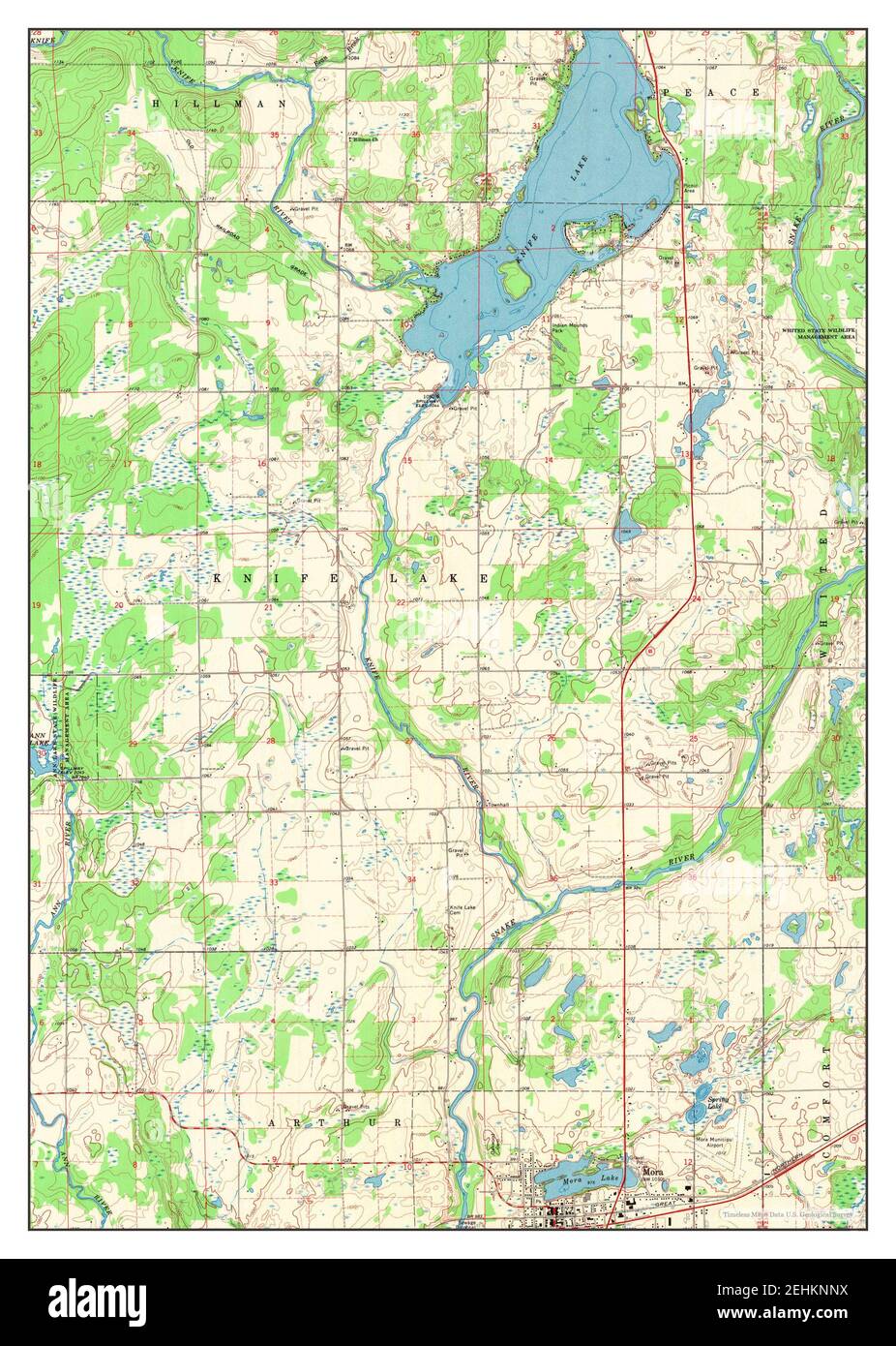 Mora North, Minnesota, map 1968, 124000, United States of America by