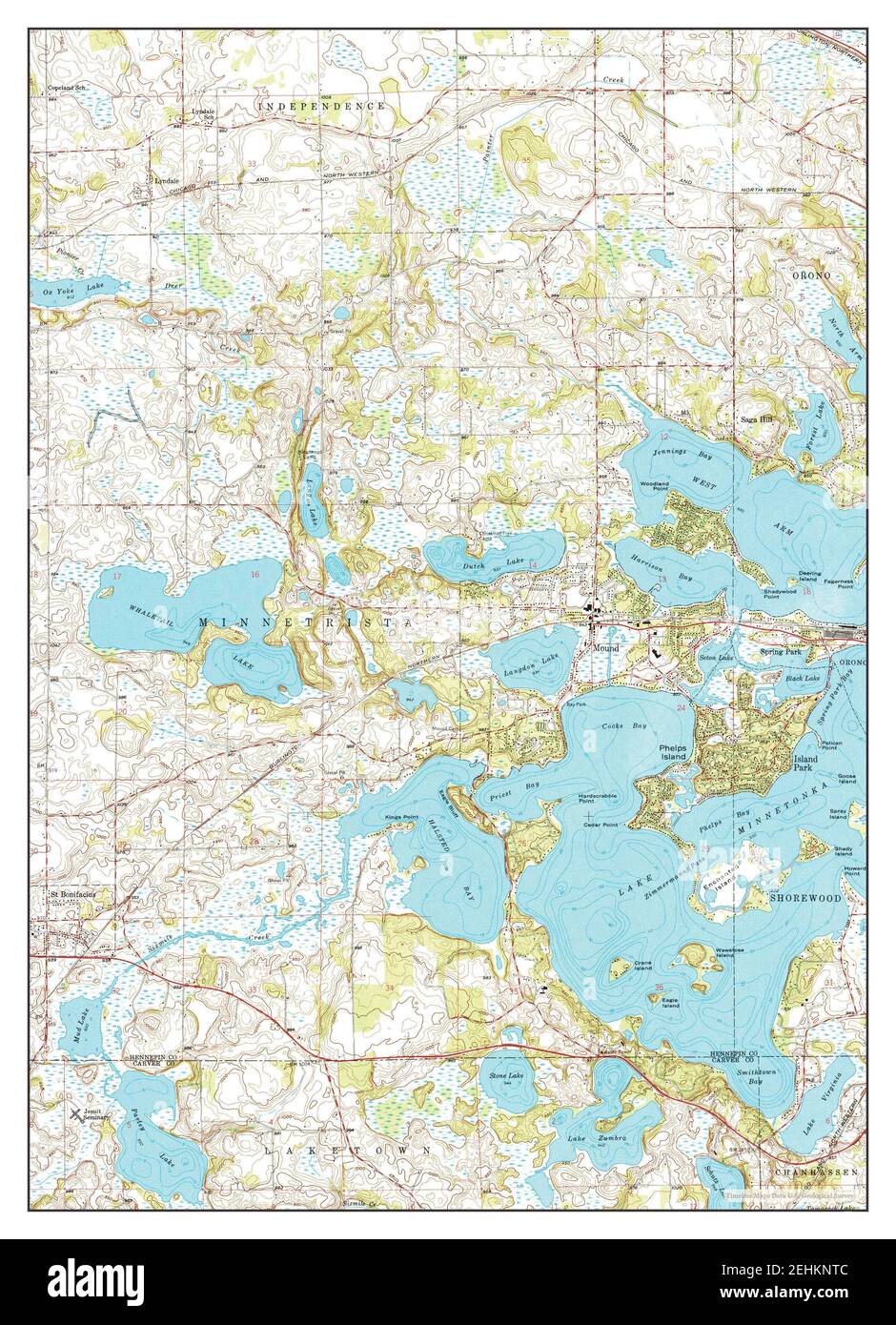 Mound, Minnesota, map 1958, 124000, United States of America by