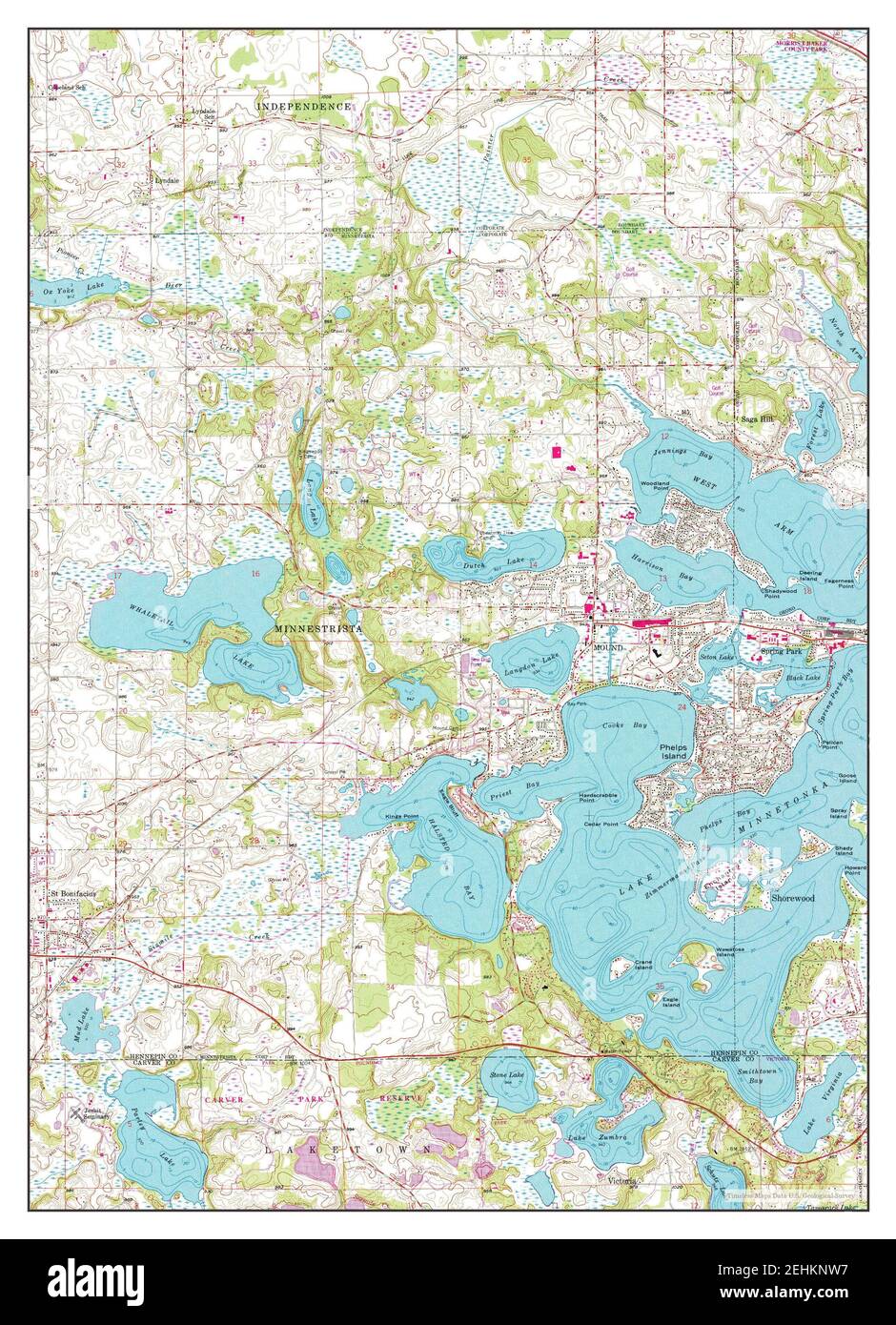 Mound, Minnesota, map 1958, 124000, United States of America by