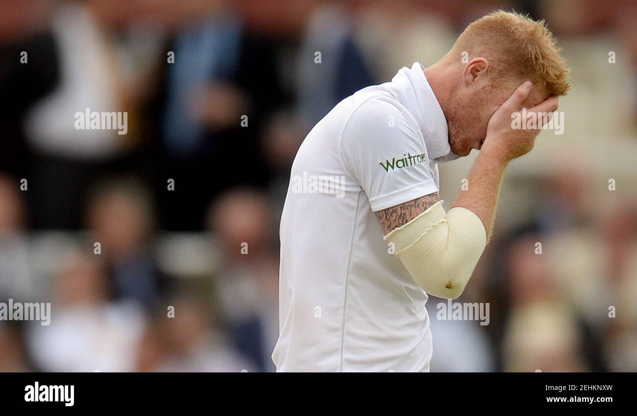 Cricket - England v Australia - Investec Ashes Test Series Second Test - Lord?s - 16/7/15 England's Ben Stokes looks dejected Reuters / Philip Brown Livepic Stock Photo