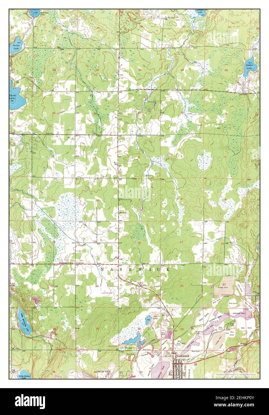 Nashwauk, Minnesota, map 1952, 124000, United States of America by