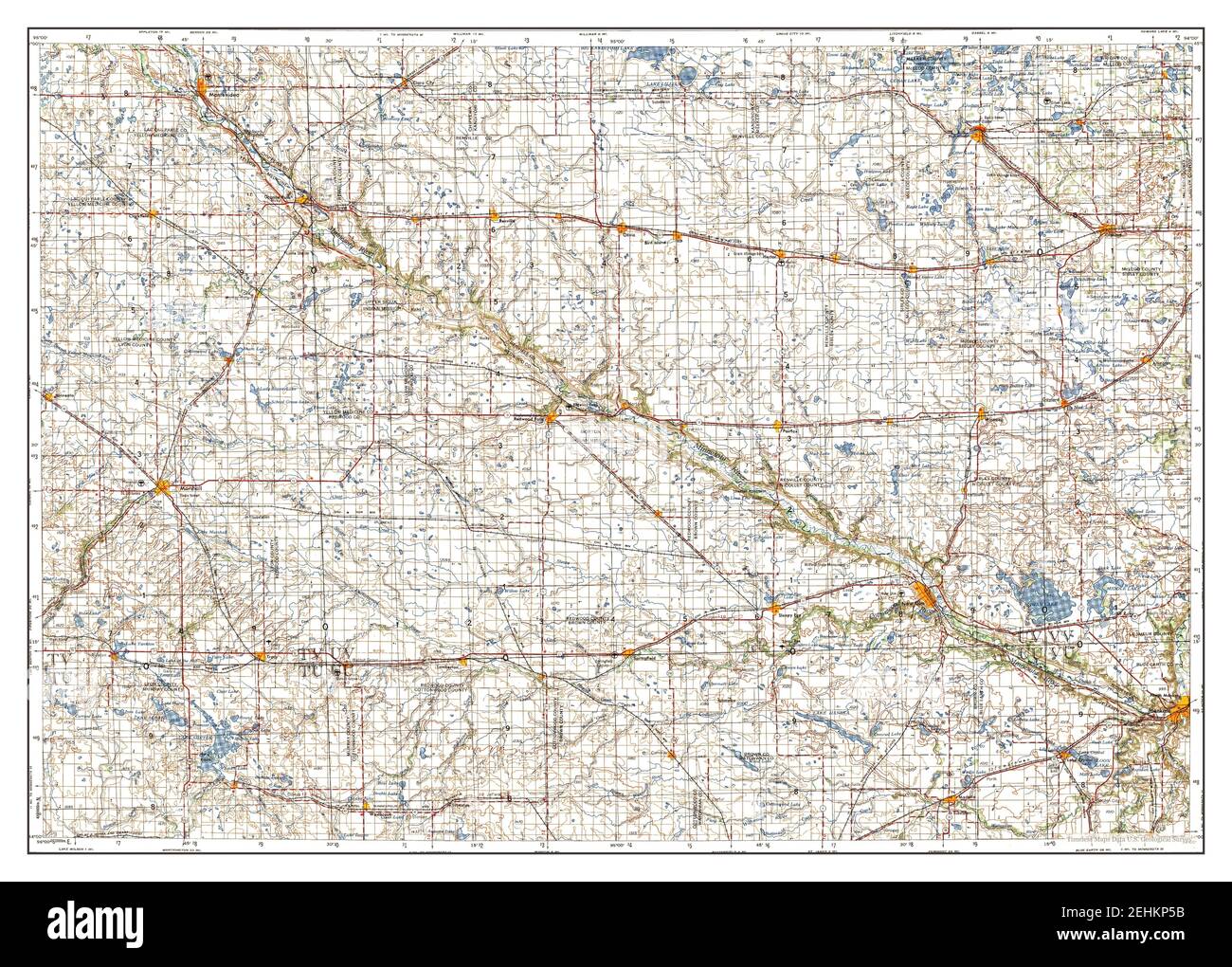 New Ulm, Minnesota, map 1957, 1250000, United States of America by