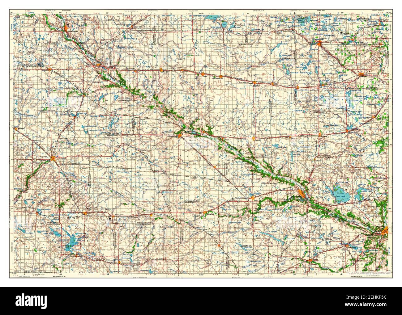 New Ulm, Minnesota, map 1967, 1250000, United States of America by