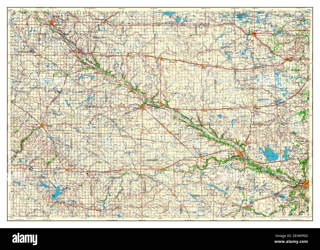 New Ulm, Minnesota, map 1953, 1250000, United States of America by