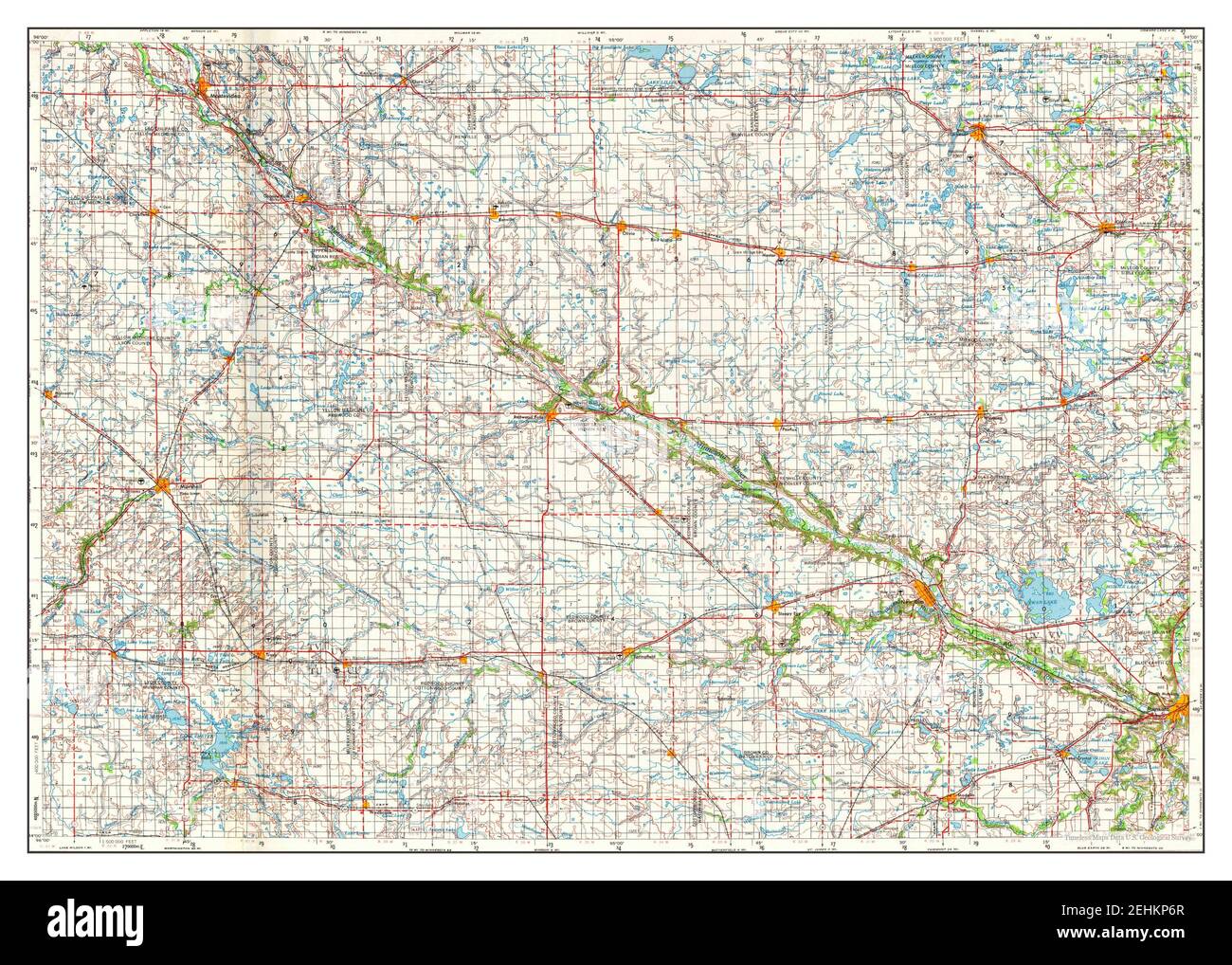 New Ulm, Minnesota, map 1953, 1250000, United States of America by