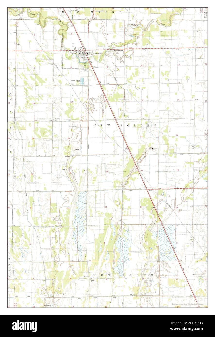 Newfolden, Minnesota, map 1982, 124000, United States of America by