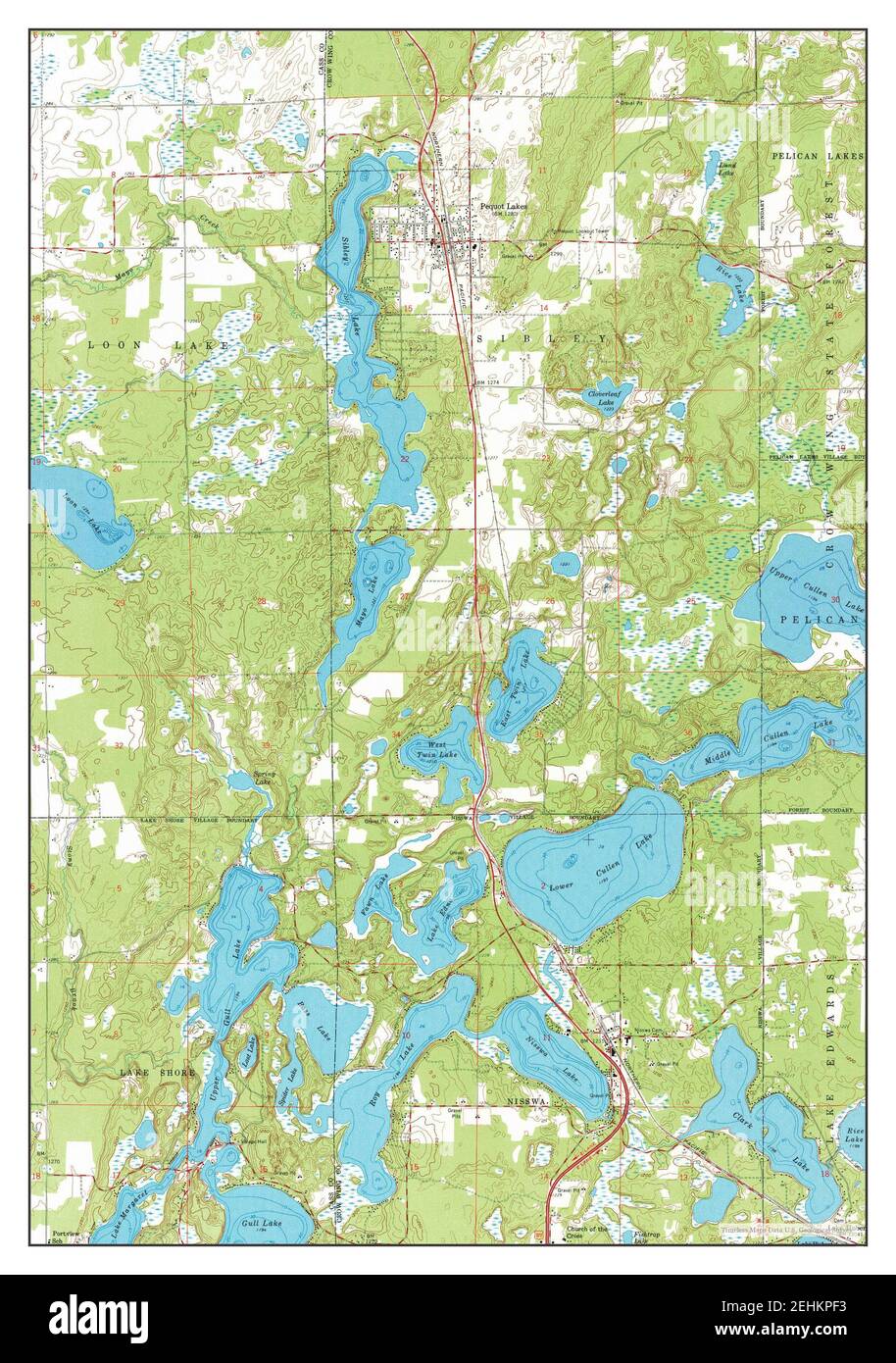 Nisswa, Minnesota, map 1959, 124000, United States of America by