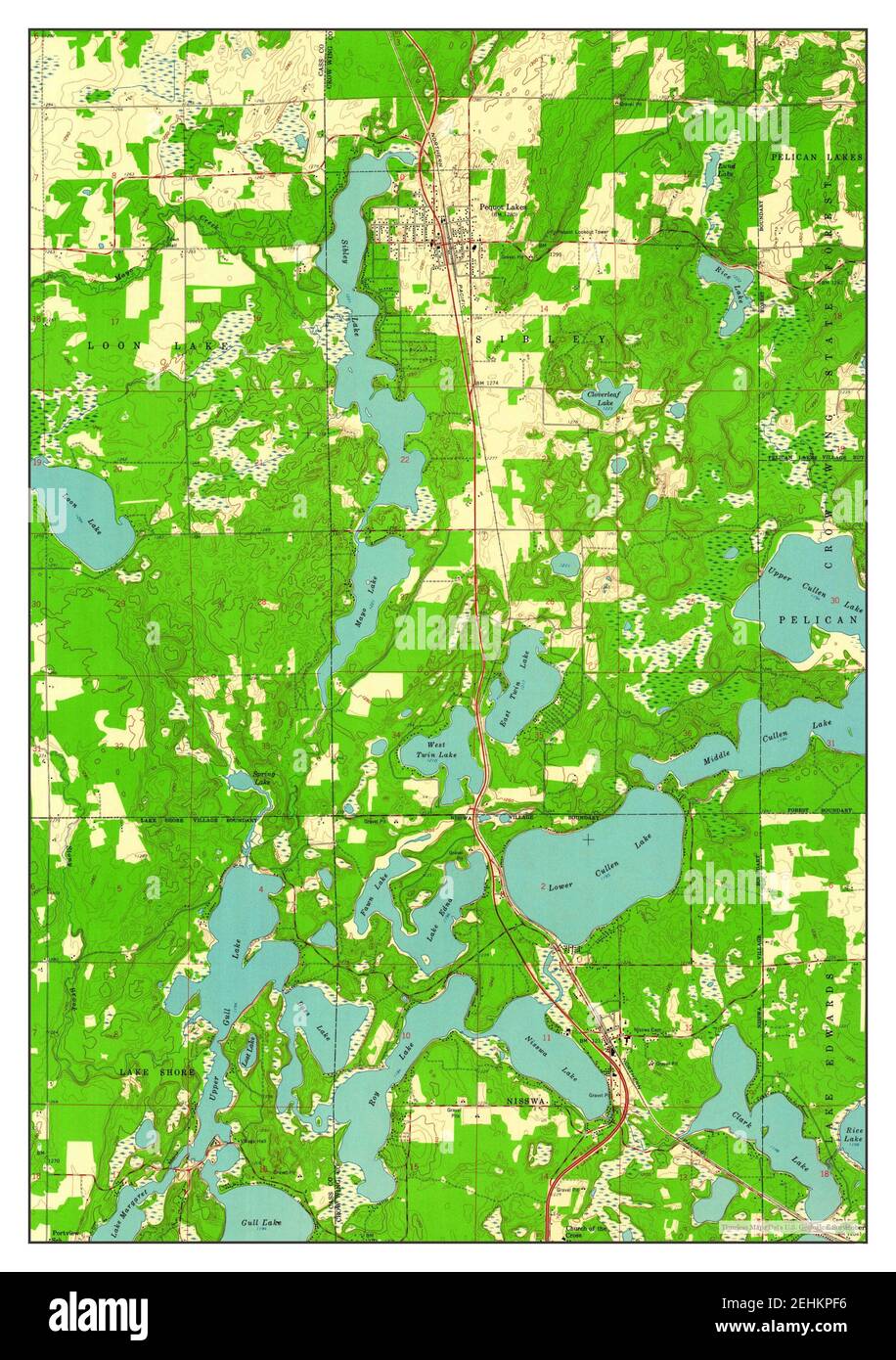 Nisswa, Minnesota, map 1959, 124000, United States of America by