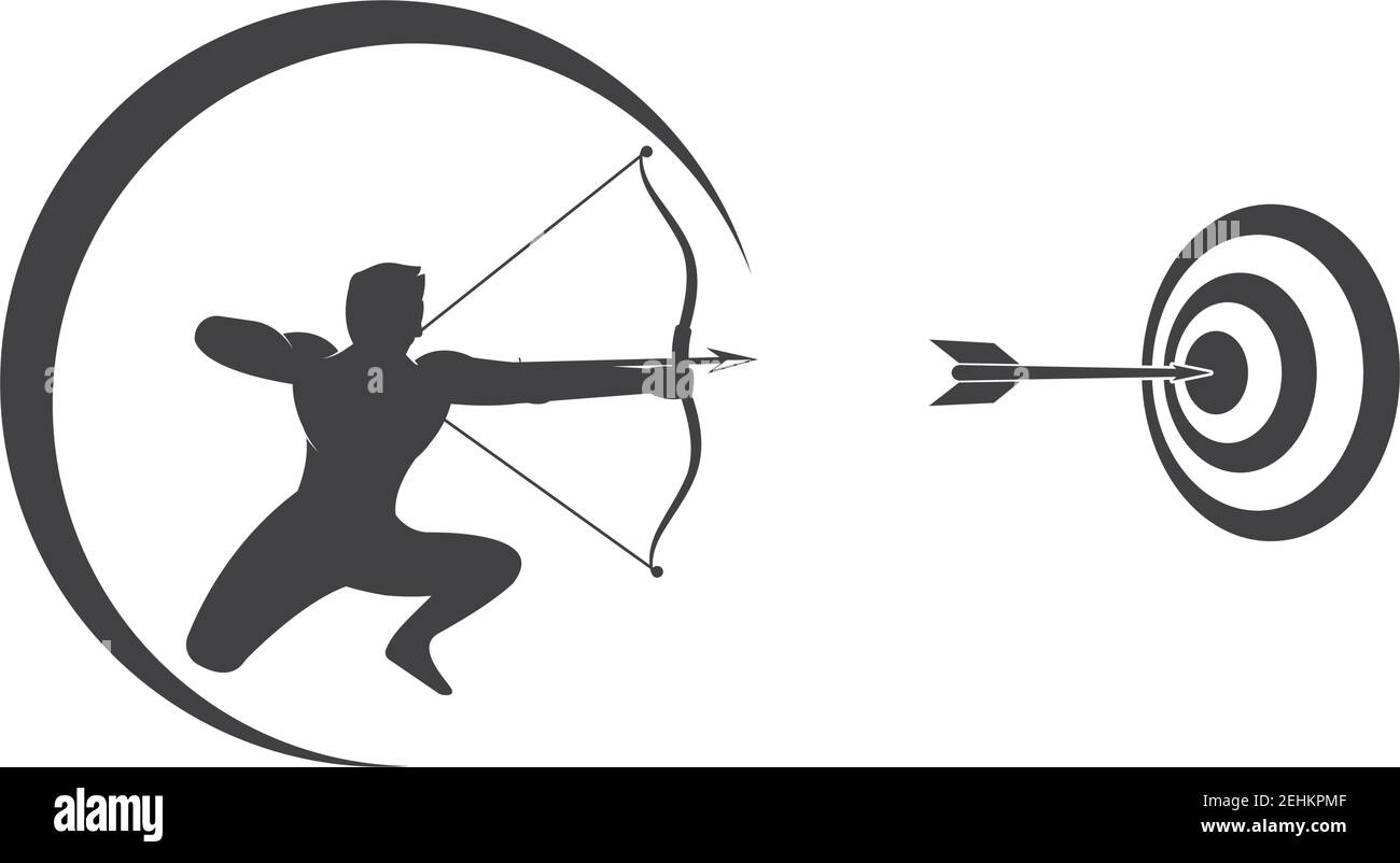 Arrow archery icon vector illustration Logo Template design Stock