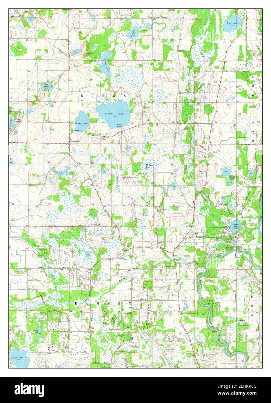Nowthen, Minnesota, map 1974, 124000, United States of America by