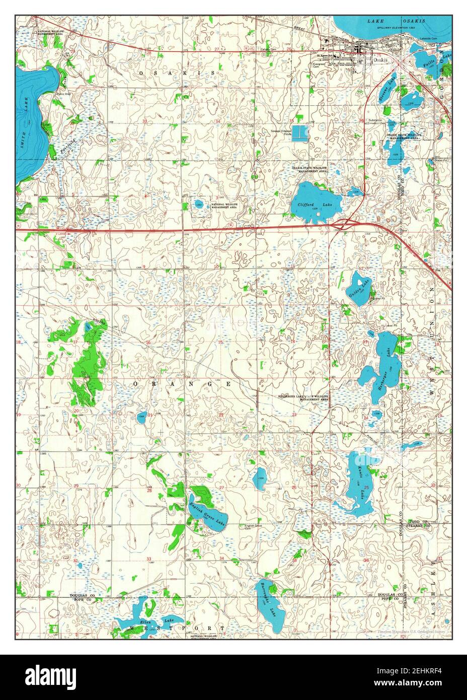 Osakis minnesota map hires stock photography and images Alamy