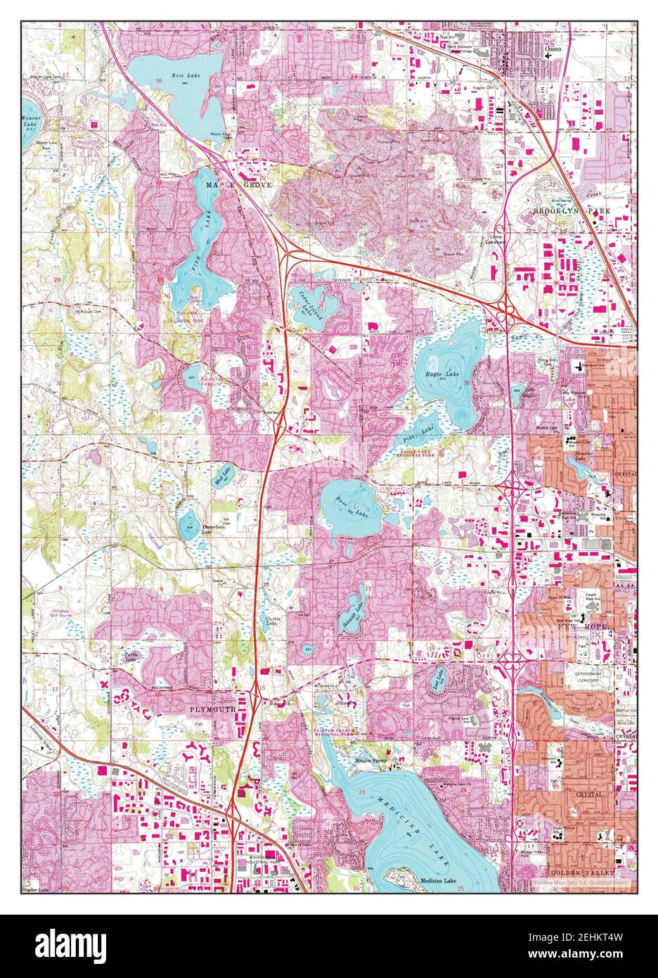 Osseo, Minnesota, map 1967, 124000, United States of America by