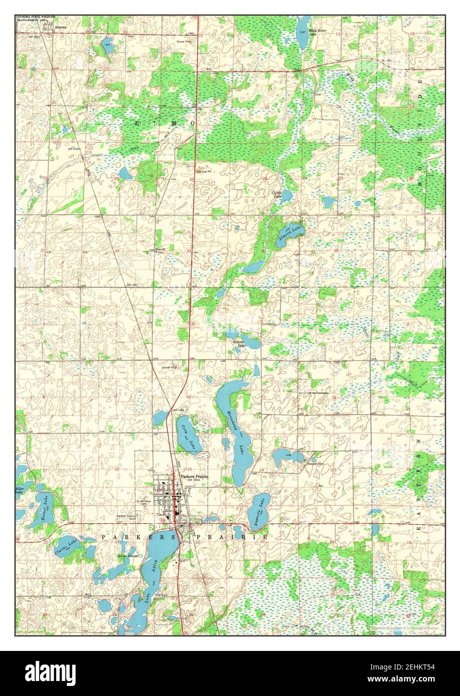 Parkers Prairie, Minnesota, map 1969, 124000, United States of America