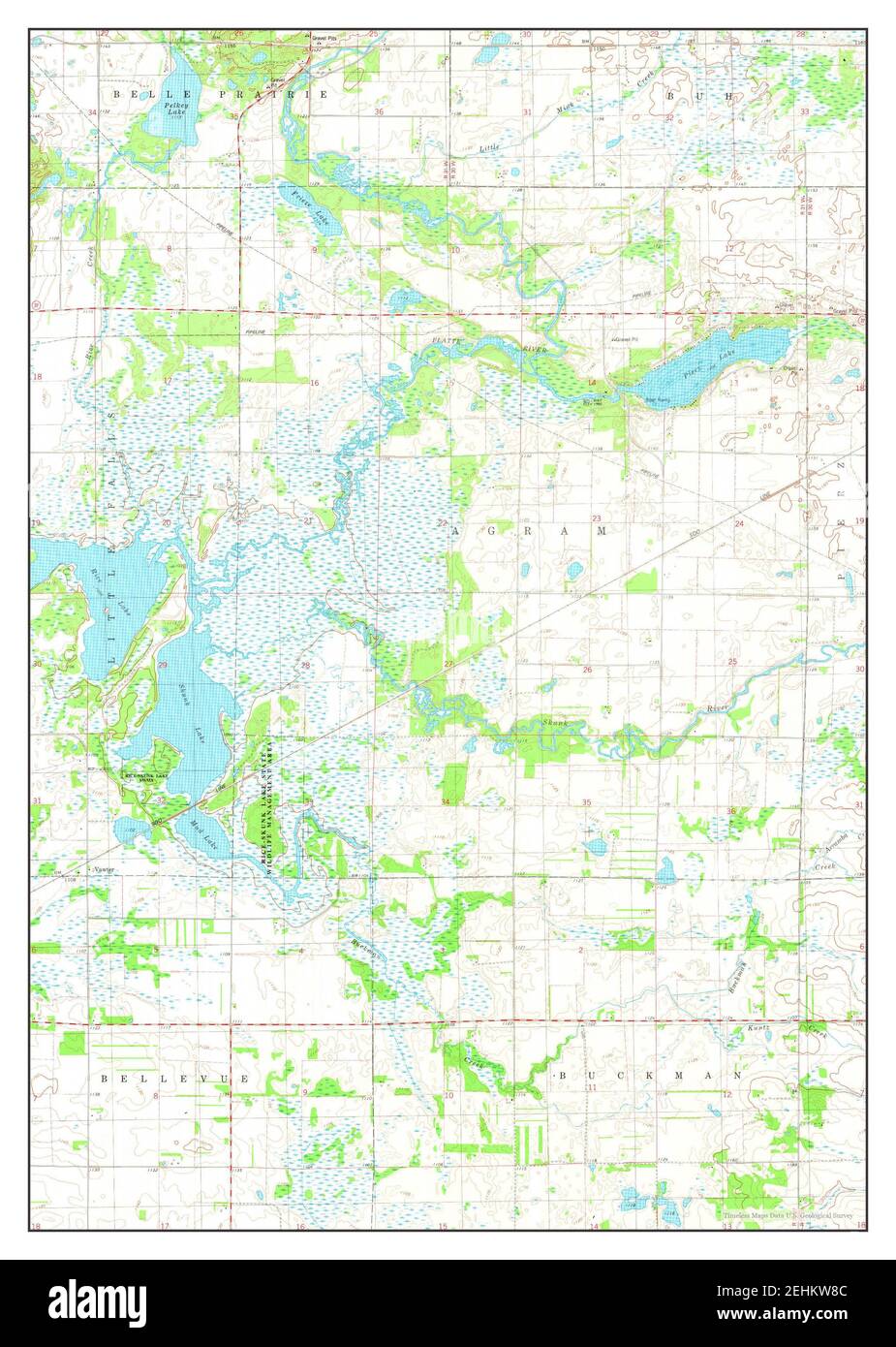 Pierz Lake, Minnesota, map 1978, 1:24000, United States of America by Timeless Maps, data U.S. Geological Survey Stock Photo